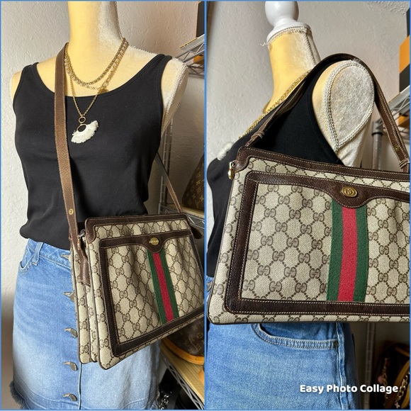 ❤️Authentic Gucci Monogram Sherryline Crossbody/Shoulder Bag - Picture 1 of 14